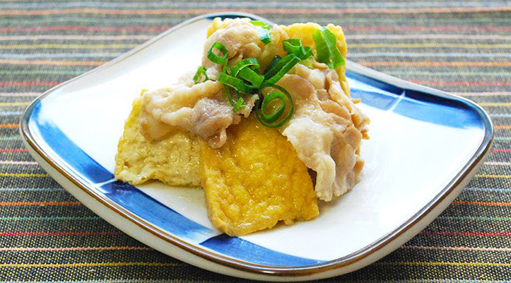 工程4 豚肉と厚揚げの生姜煮