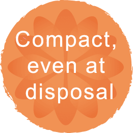 Compact, even for disposal